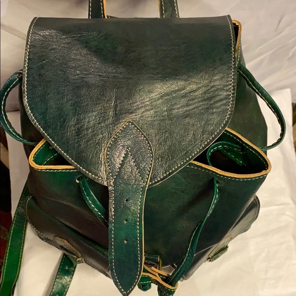 Moroccan Leather Journey Backpack - Picture 11 of 14